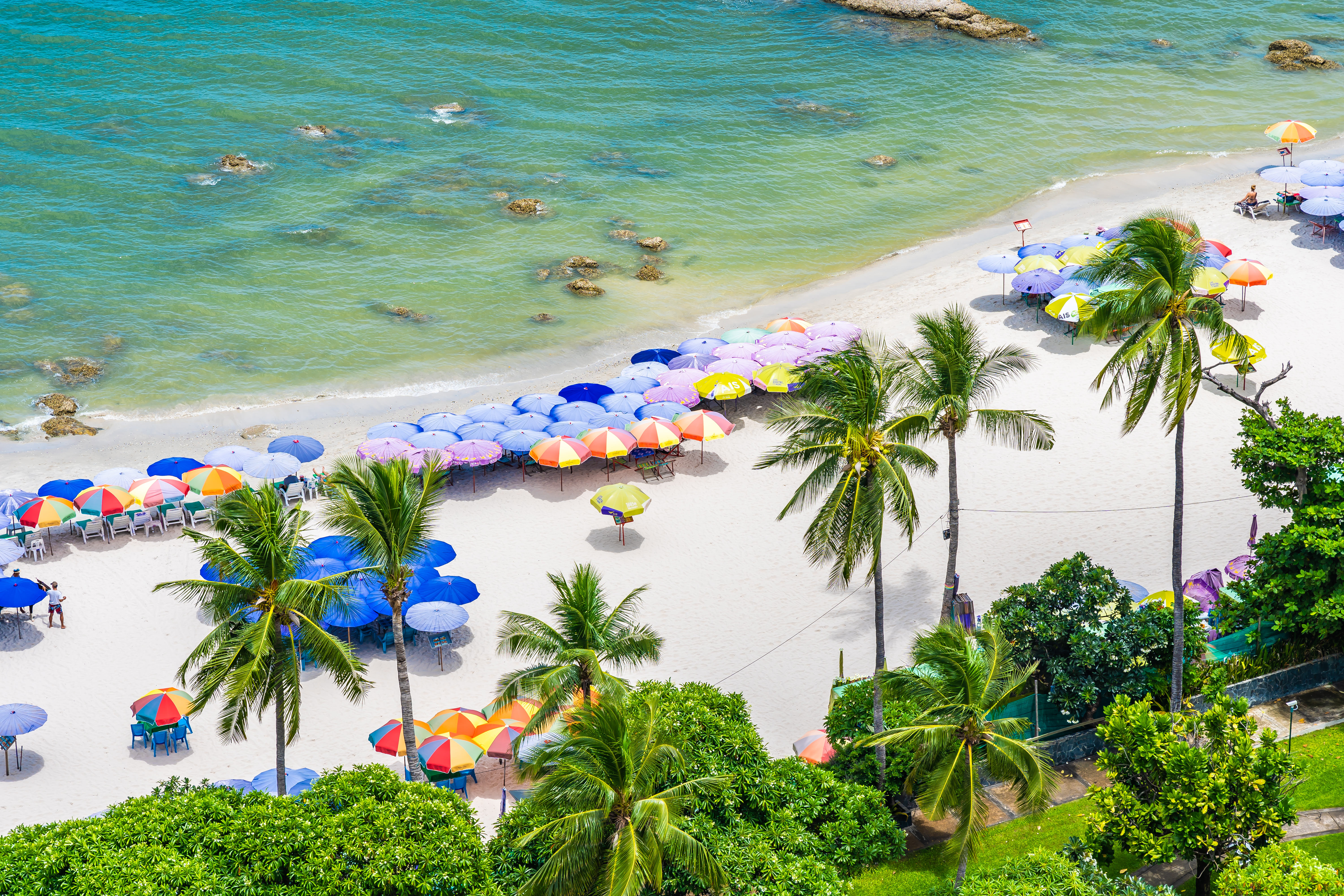 Coastal bay surroundings near a beach destination